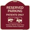 Signmission Designer Series-Reserved Parking Patients Violators Will Be Towed Away At, 18" x 18", BU-1818-9902 A-DES-BU-1818-9902 - alternate 1